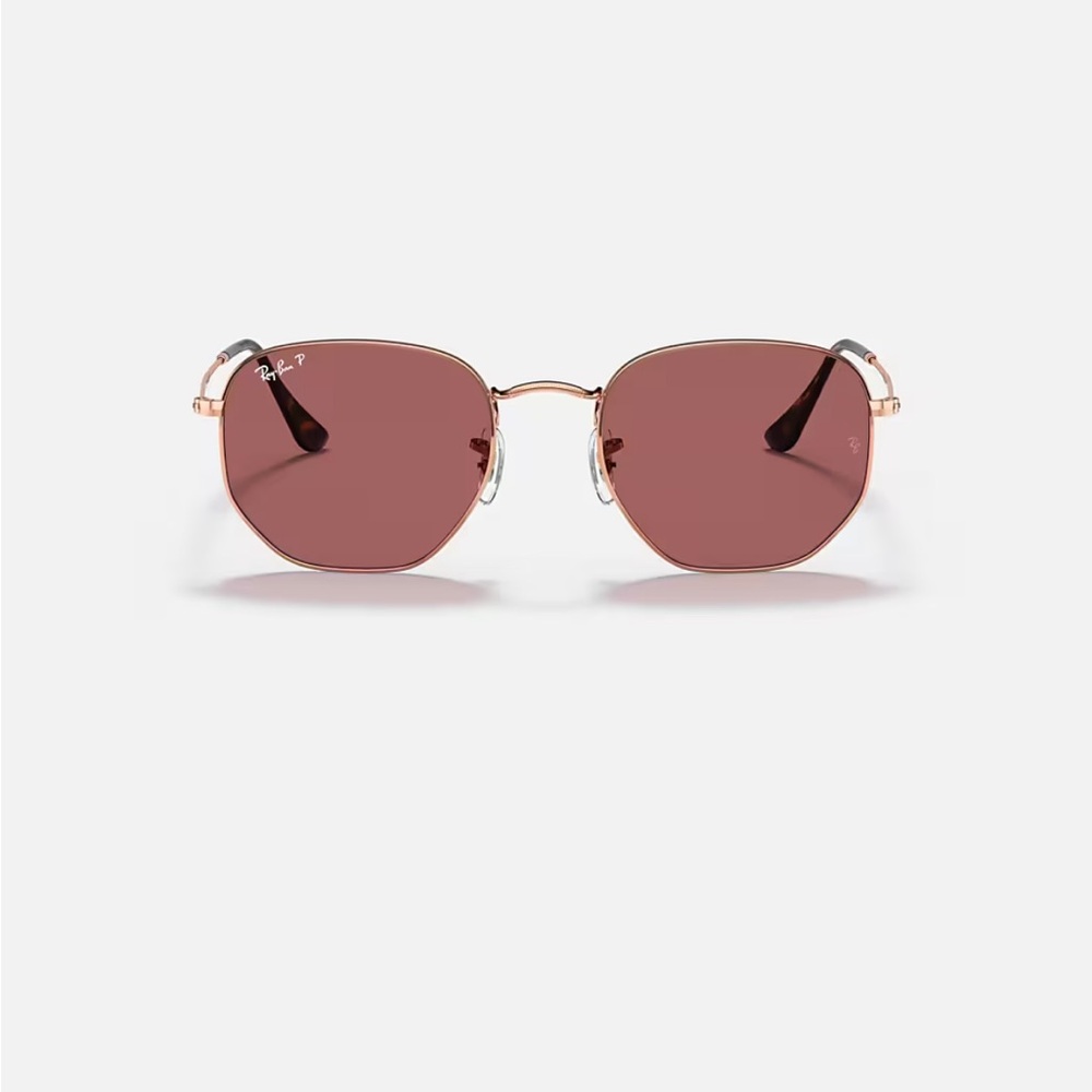 Ray-Ban Hexagonal Rose Gold Sunglasses
